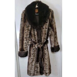 Chokolat Faux Fur Belt Size L Pockets Penny Lane Mob Wife